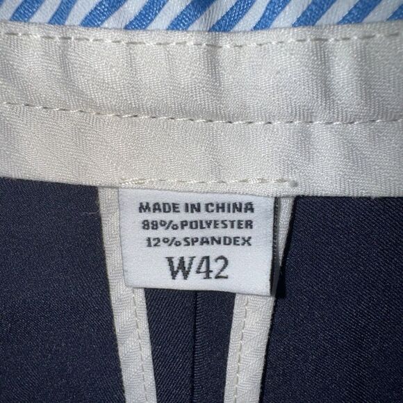 FootJoy Mens Performance Flat Front Zip Fly Casual Golf Shorts Navy Blue Sz 42‎ - Picture 2 of 7